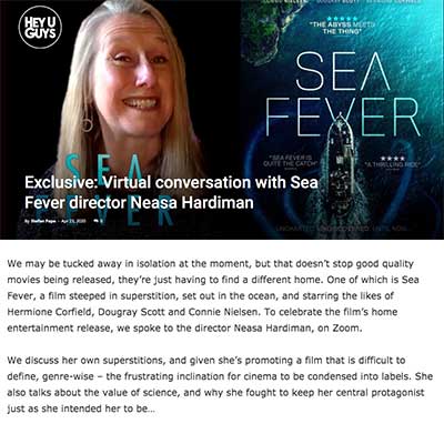 Exclusive: Virtual conversation with Sea Fever director Neasa Hardiman